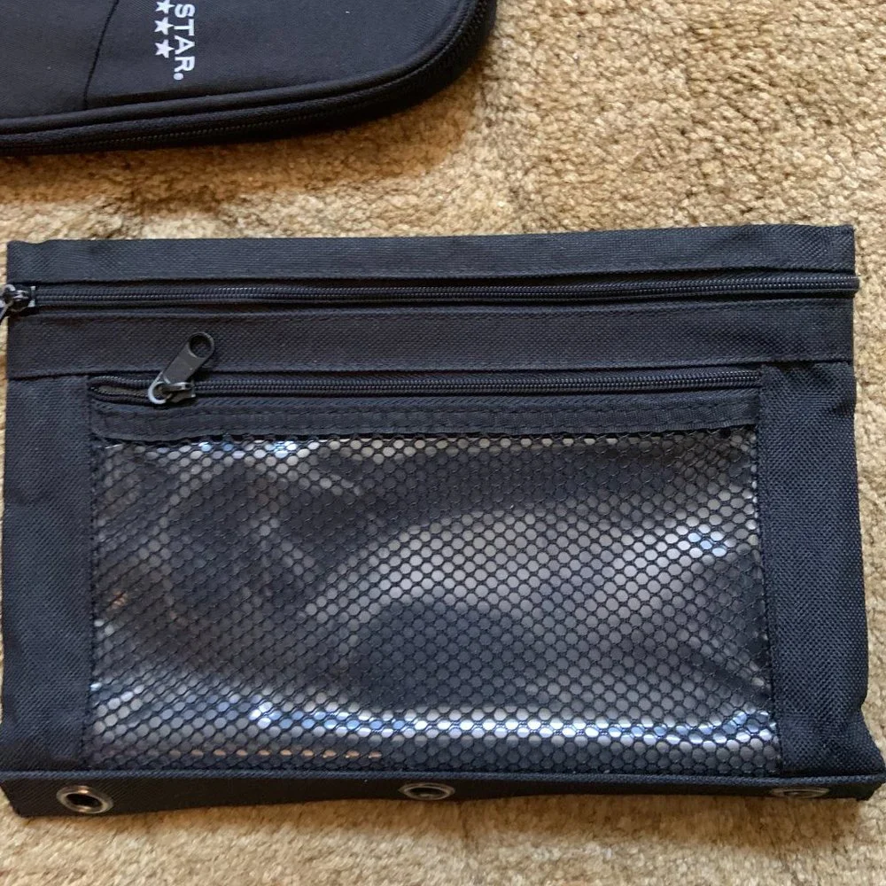 Zipper Binder Pencil Pouch - Set of 3